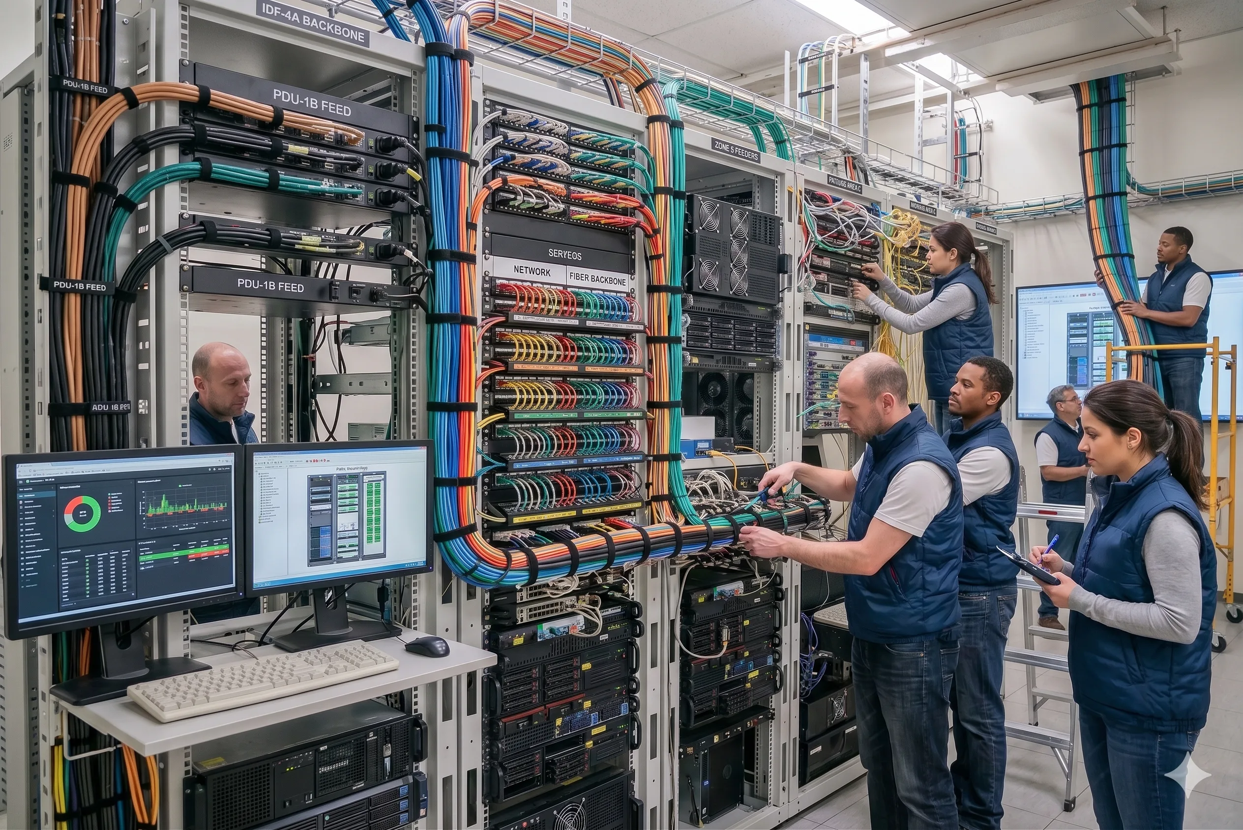 Structured cabling patch panel termination