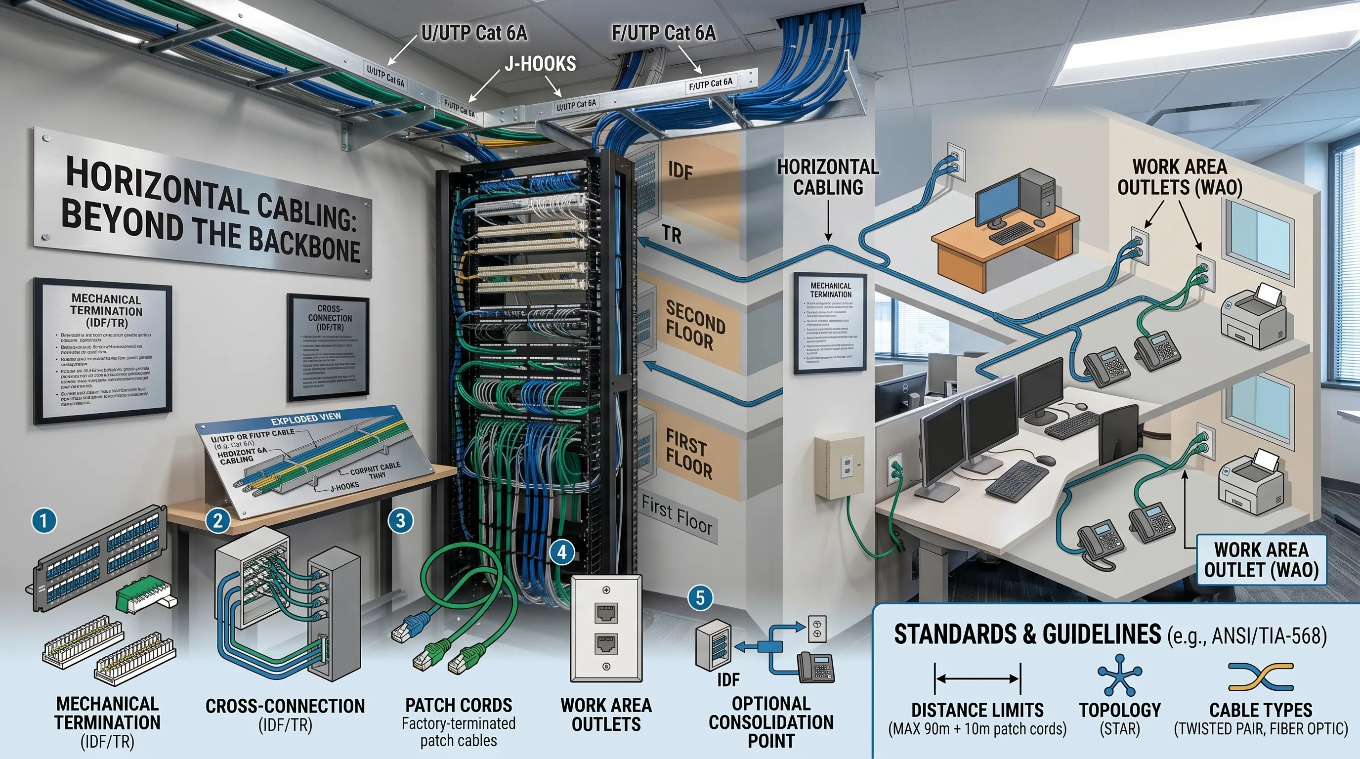 Horizontal Cabling & Work Area Outlets