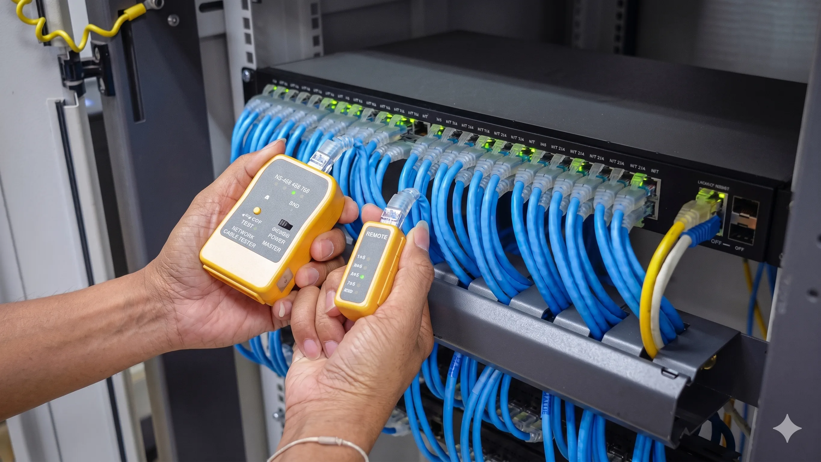 Structured cabling installation by Cable Weave technicians